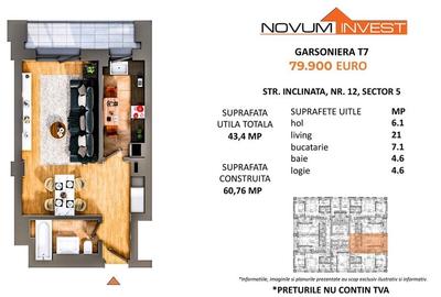 Garsoniera Ansamblu Premium NOVUM Viilor COMISION 0% - 10
