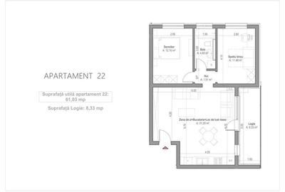 Apartament 2.5 camere de vanzare Arad - 2