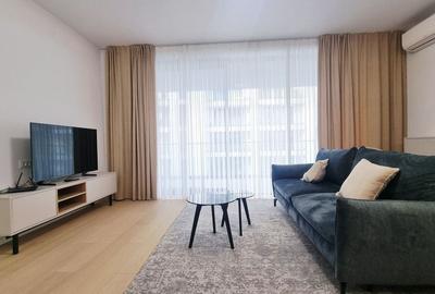 Apartament cu 2 camere semidecomandat, mobilat în Băneasa