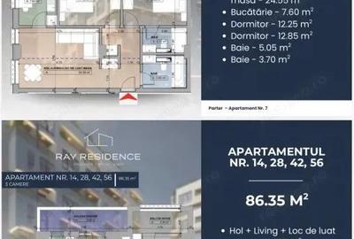 Apartament cu 3 camere în Central - 2