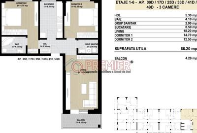 Apartament cu 3 camere decomandat în Central - 2