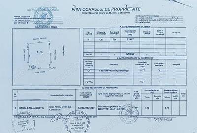 Teren de 540 mp, în Central - 2