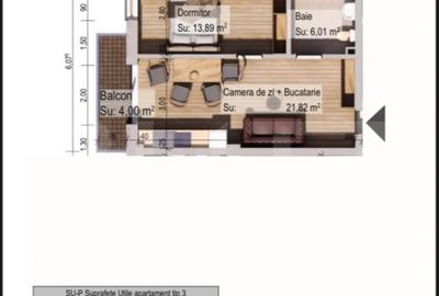 Apartament cu 2 camere semidecomandat în Burdujeni - 2