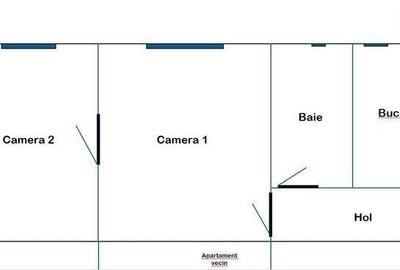 Apartament cu 2 camere în Central