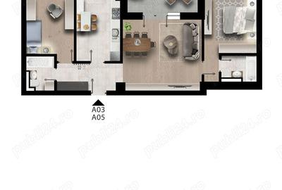 Apartament cu 3 camere semidecomandat în Militari - 7
