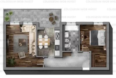 Apartament cu 2 camere decomandat în Noua - 2