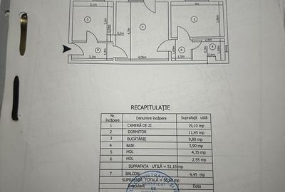 Apartament cu 2 camere decomandat în Central