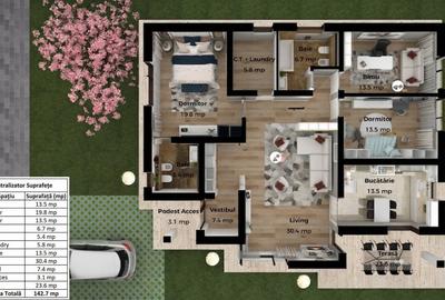 Casă individuală cu 4 camere cu Teren 300 Mp în Corbeanca - 3