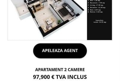 Apartament cu 2 camere decomandat în Rahova