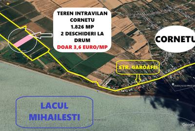 Cornetu – 1826 mp, aproape de București și Lacul Mihăilești - doar 3,6 euro/mp - 3