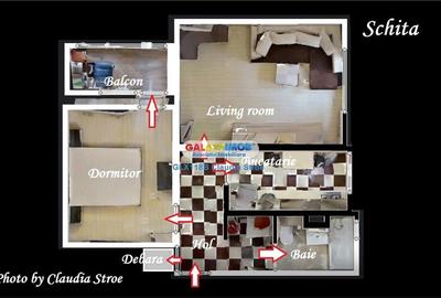 TUR VIRTUAL INCHIRIERE apartament 2 camere BRANCOVEANU - ALEEA DOROHOI - 6