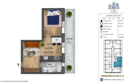 Apartament cu 2 camere semidecomandat în Nord - 7