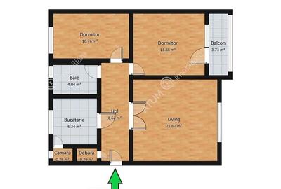 Apartament cu 3 camere decomandate si balcon zona Vasile Aaron Sibiu - 7