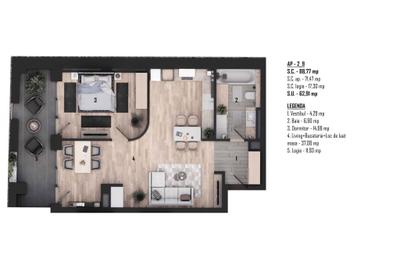 Apartament cu 2 camere în Ultracentral - 6