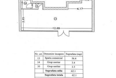 Spațiu comercial, de 62.1 mp, în Sisești - 2