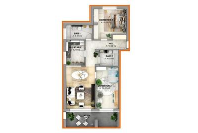 Apartament cu 3 camere în Cristian - 5
