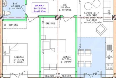 Apartament cu 3 camere decomandat în Central