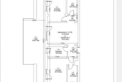 Penthouse cu 3 camere decomandat în Theodor Pallady - 16