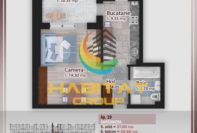 Garsoniera cu terasa - 48 mp - metrou N.Teclu - 1