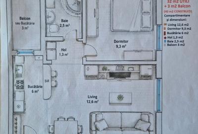 Apartament cu 2 camere semidecomandat, mobilat în Kogălniceanu - 11