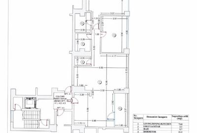 Apartament cu 3 camere în Central