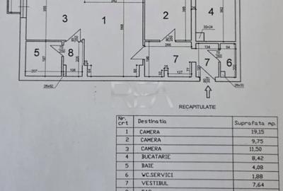 Apartament cu 3 camere semidecomandat în Teiul Doamnei - 1