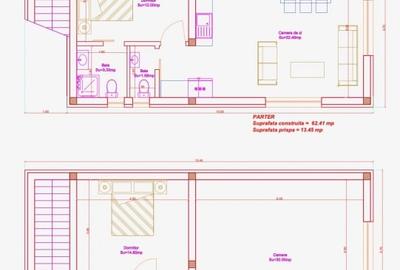 Teren in sat, cu vedere larga, langa rau, si fundatie casa P+1 - 5