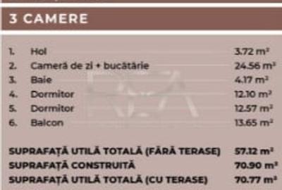 Apartament cu 3 camere semidecomandat în Universitate - 2