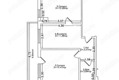 Apartament 2 camere cf.1 decomandat , zona centrala ! - 2