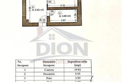 Garsonieră decomandată, mobilată în Nerva Traian - 1