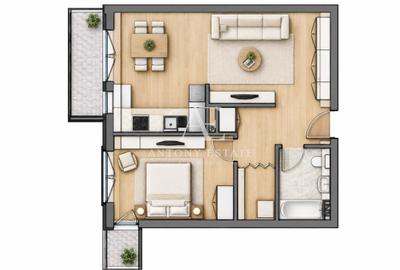 Apartament cu 2 camere în Ultracentral