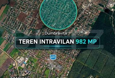 Teren de 982 mp, în Dumbrăvița