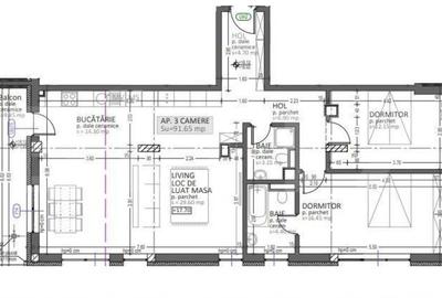 Apartament cu 3 camere semidecomandat în Mărăști - 11
