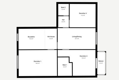Apartament cu 4 camere semidecomandat, mobilat în Lipovei - 17