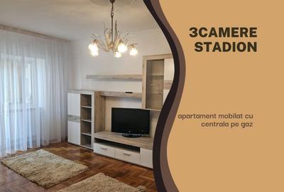 STADION - 3 camere, mobilat si utilat cu centrala pe gaz - 1