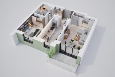 Apartament 2 camere , cartier nou cu multe spatii verzi - 8