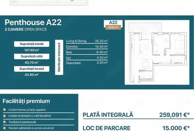 Apartament cu 2 camere semidecomandat în Torontalului