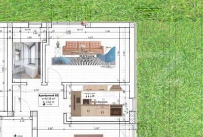 Apartament de vanzare, cu 2 camere + Gradina 80 mp, zona Ciarda Rosie