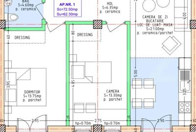 Apartament cu 3 camere decomandat în Central - 1