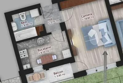 Garsonieră decomandată în Ștefan cel Mare - 2