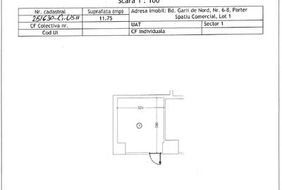 Spațiu comercial, de 12 mp, în Nord
