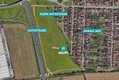 Teren cu PUZ servicii comerciale Aradul Nou - 1