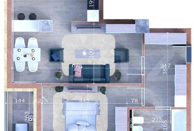 Apartament de 2 camere, 56 mp, Aleea Sadoveanu - 2