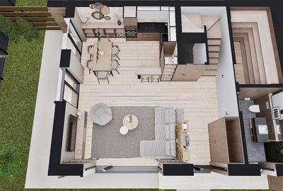 Duplex cu 4 camere cu Canalizare în Florești - 2