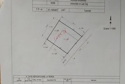 Teren de 1639 mp, în Cig - 10