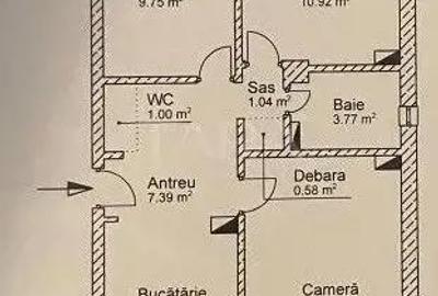 Apartament cu 3 camere in Baciu