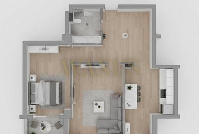 Apartament cu 2 camere decomandat în Florești