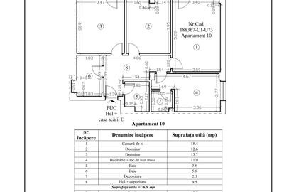 Apartament cu 3 camere decomandat în Central - 1