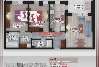 Apartament cu 3 camere în Titan - 9