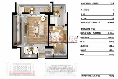 Apartament cu 2 camere decomandat în Vitan - 17